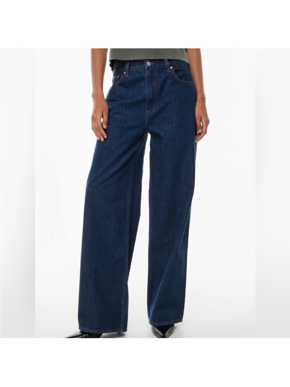 Denim Forum The 90s Iggy Low-Rise Baggy Jeans Under Pressure Dark Wash size 23